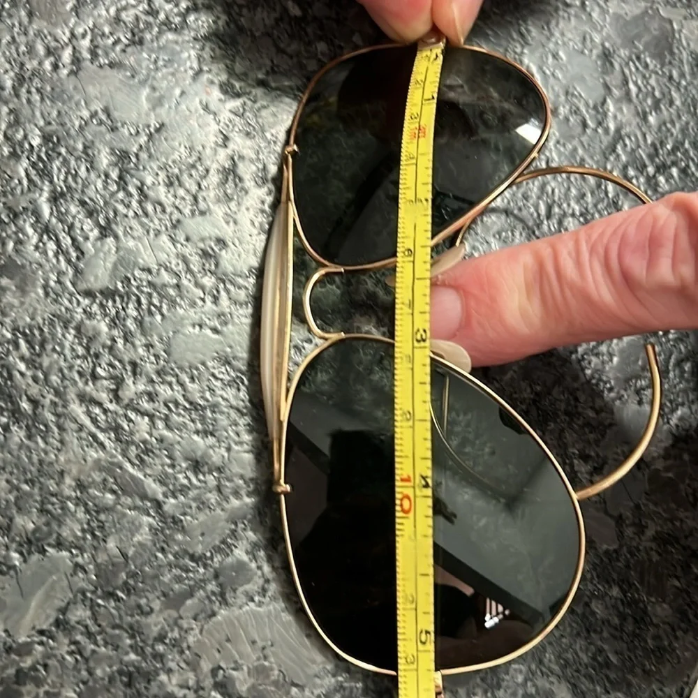 B & L Ray Ban Vintage 12K Gold Filled Aviator Glass Lens Sunglasses - RARE